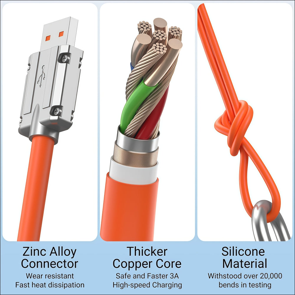 Triglo - 120 watt 3-in-1 Fast Charging Cable