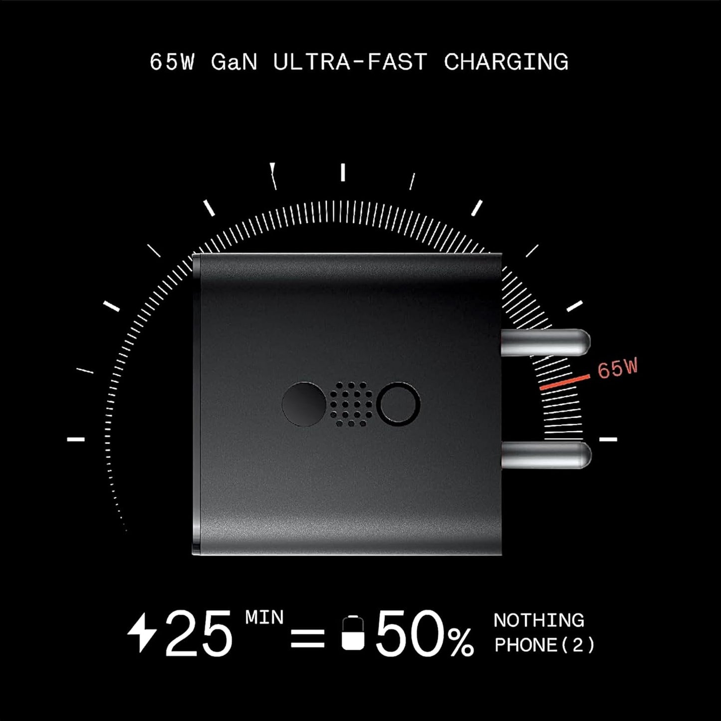 Nothing 65W - GaN Fast Charger Adapter With 3 Ports