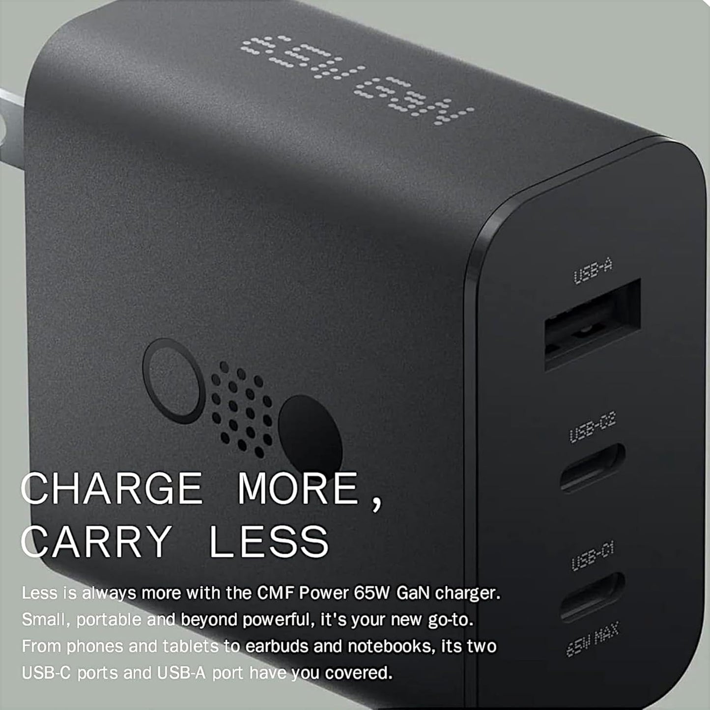 Nothing 65W - GaN Fast Charger Adapter With 3 Ports