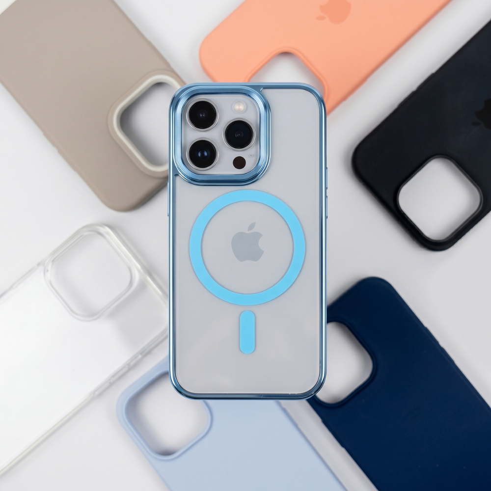 Case and Cover iPhone 12, 12 Pro Max Blue Side view Rio GrunX in India