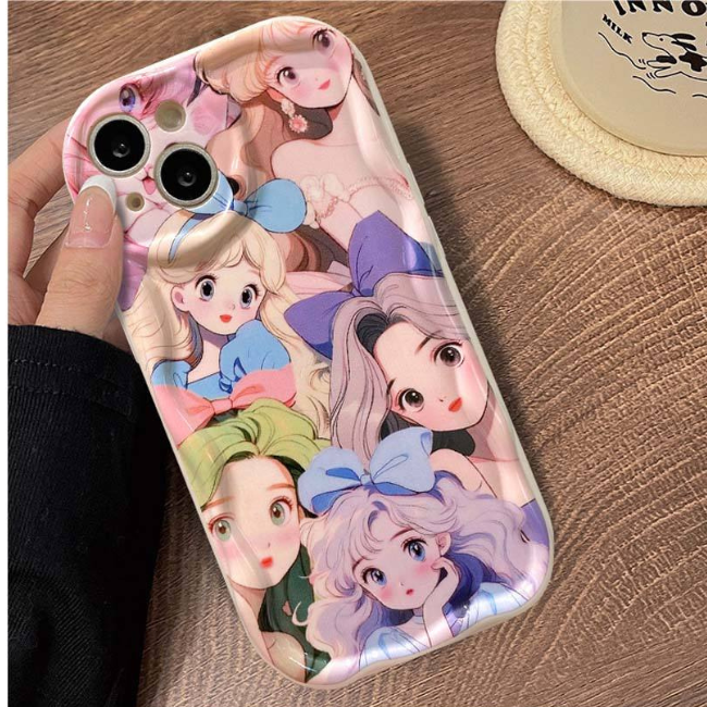 Case and Cover iPhone 13, 13 Plus, 13 Pro, 13 Pro Max Pink Beautiful Women Printing Wave Alia GrunX in India