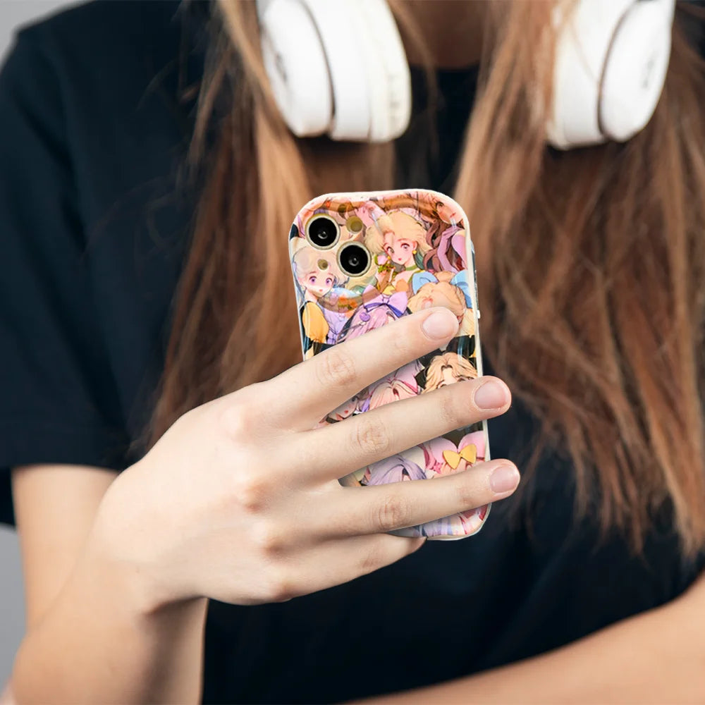 GRUNX Alia women wave print iPhone case back flat lay all variants iPhone 12 13 14 15 16 series