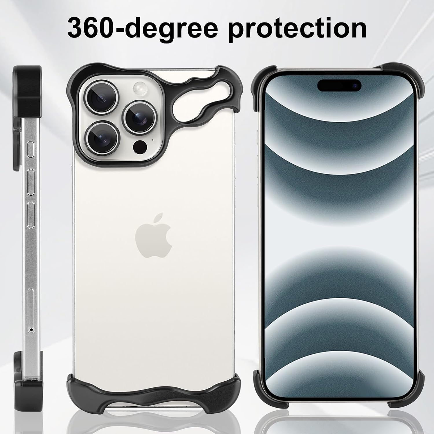 Case and Cover iPhone 16 Pro Max  Black 360-Degree Protection Alien GrunX in India