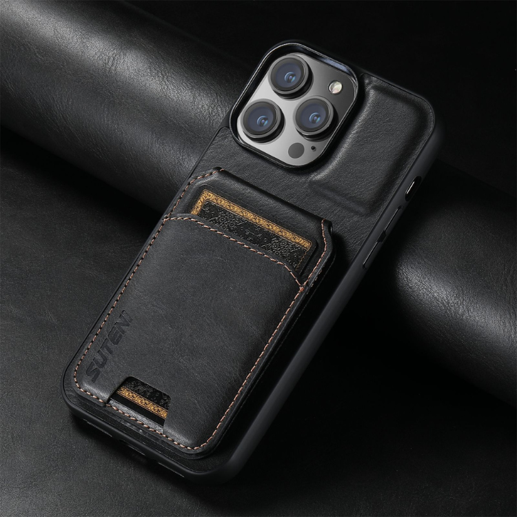 Rush - Premium Leather iPhone Case with Wallet Black