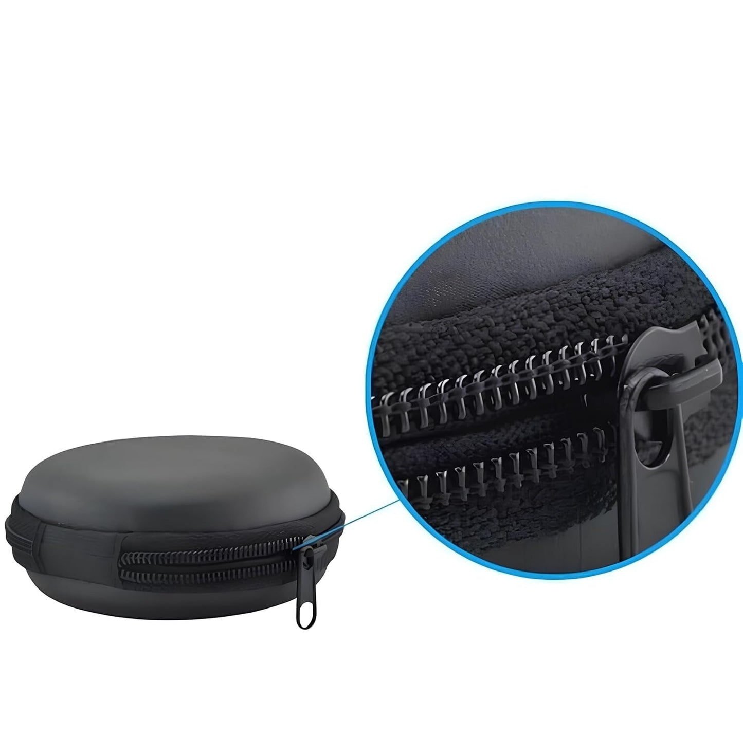 Hard-shell GrunX bubble pouch for earphones, USB cables, and SD cards