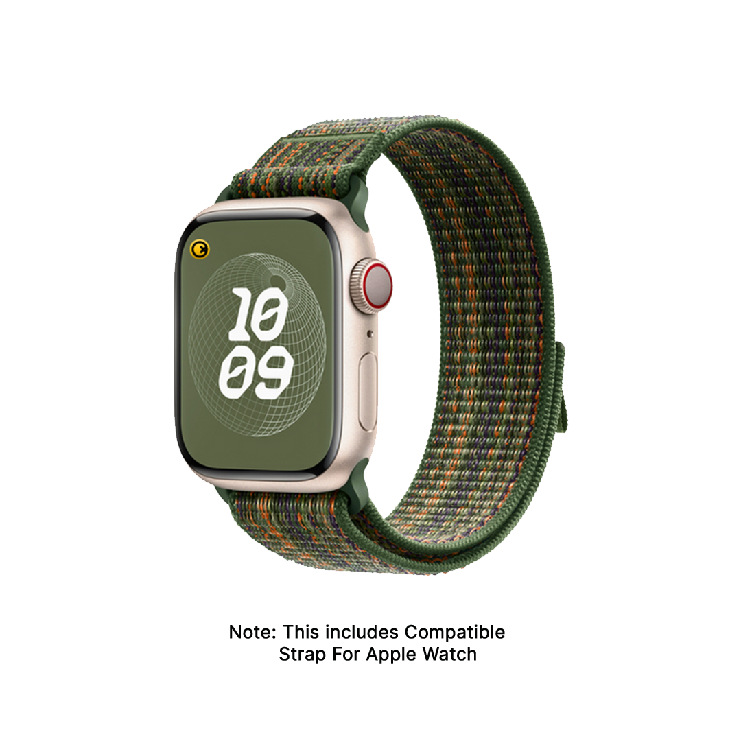 Watch Strap and Watch Band Apple Apple Watch Series 9, 8, 7, 6, 5, 4, 3, 2, 1,Se, Ultra & Ultra 2 38/40/41mm 42/44/45/49mm Camouflage Front View Smartwatch Camouflage GrunX in India