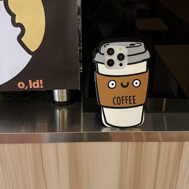 Case and Cover iPhone 15 Brown Placed on a Countertop Coffee GrunX in India