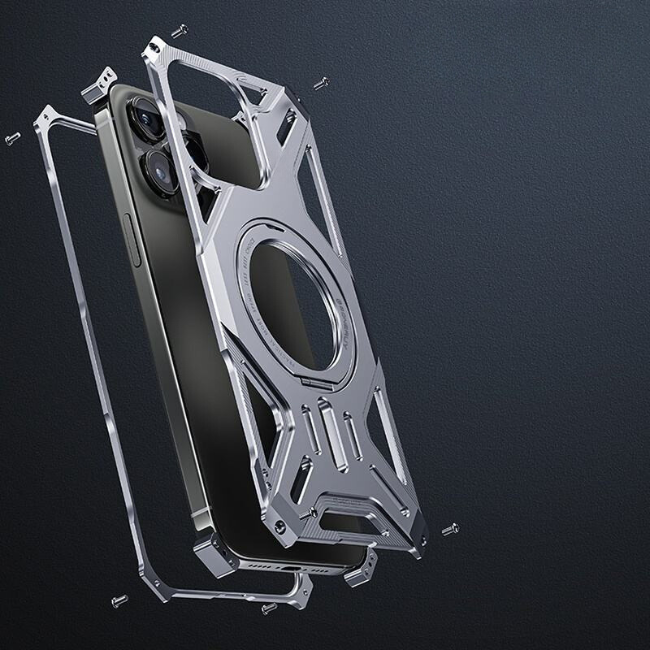 Case and Cover iPhone 14 Silver Frameless Dragon GrunX in India