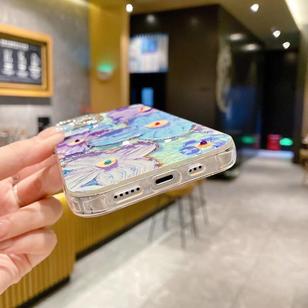 Case and Cover iPhone 12,12 Plus, 12 Pro, 12 Pro Max Diamond Blue Bottom View Eliza GrunX in India