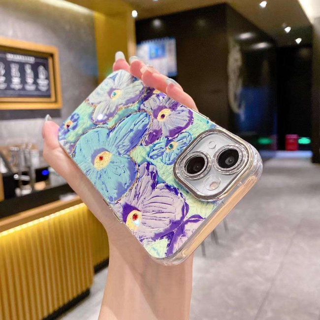 Case and Cover iPhone 13,13 Plus, 13 Pro, 13 Pro Max Diamond Blue Top View Eliza GrunX in India