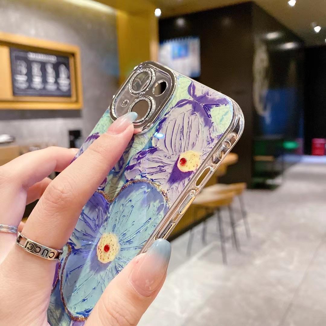Case and Cover iPhone 14 Plus, 14 Pro, 14 Pro Max Diamond Blue Raised Edge Eliza GrunX in India