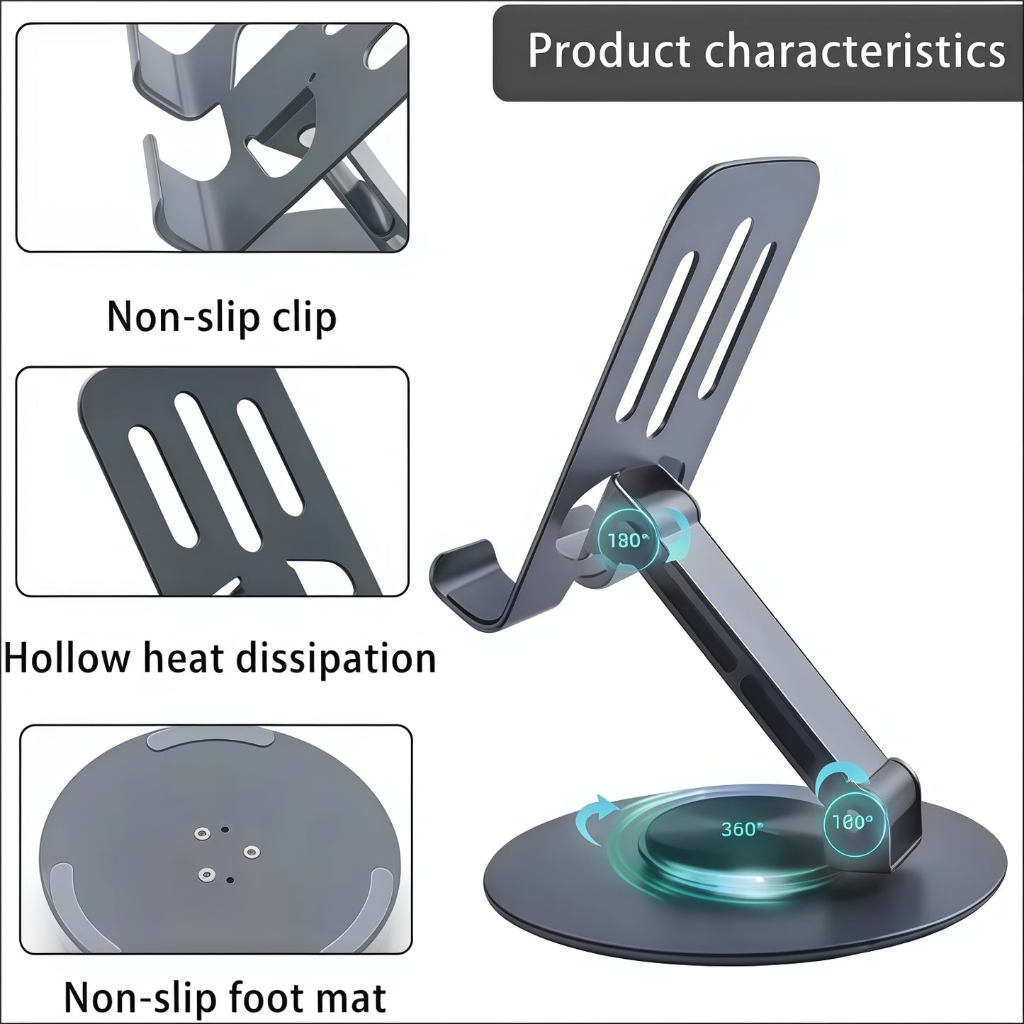 Compact and lightweight Flexo Stand ideal for home, office, or travel use – available at GrunX