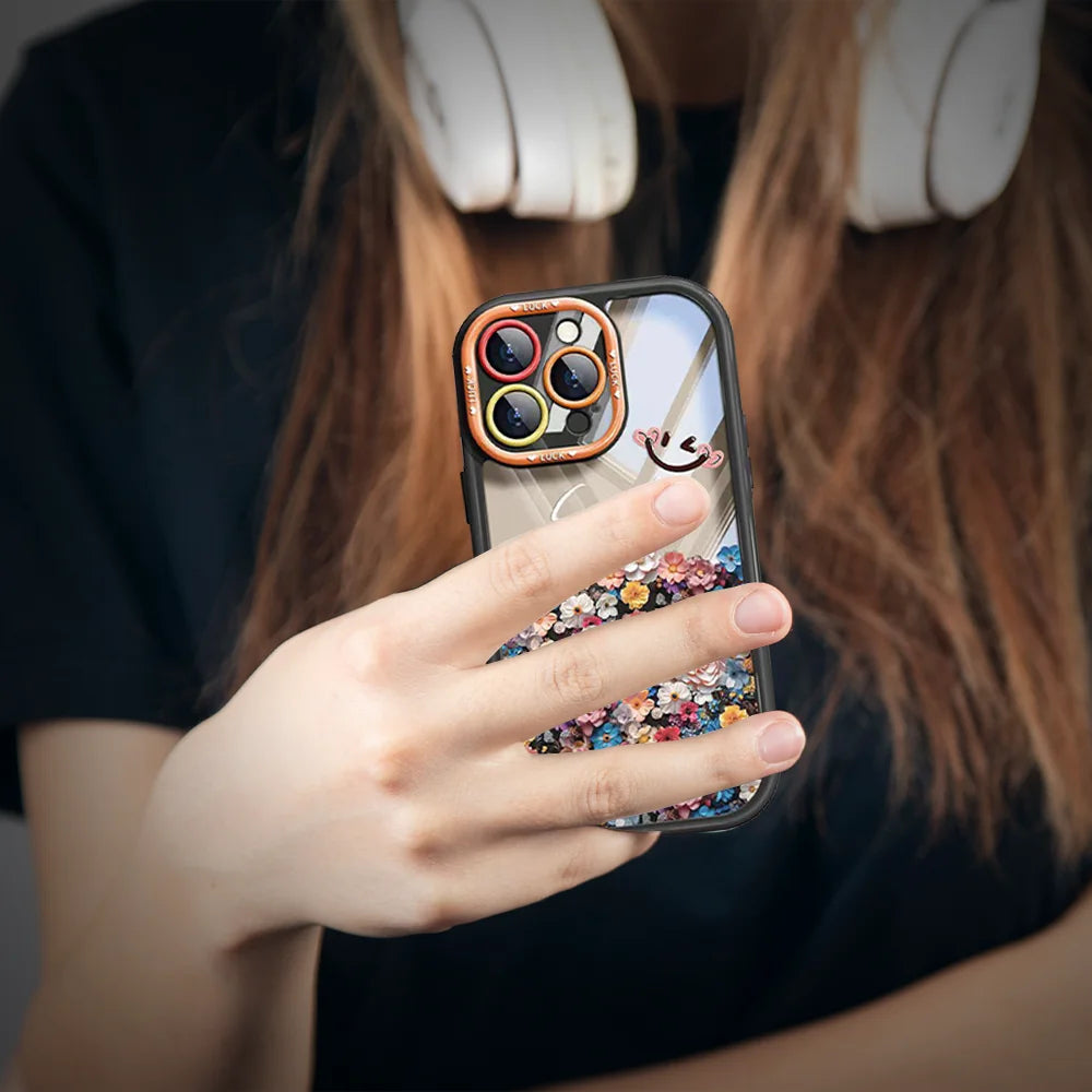 Glitter - Awesome Flower Pattern Shockproof iPhone Case