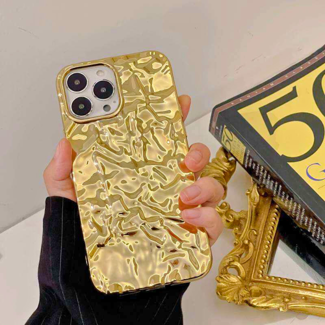 Case and Cover iPhone 15 Golden Womnan Holding Phone Showing Back View Goldie GrunX in India