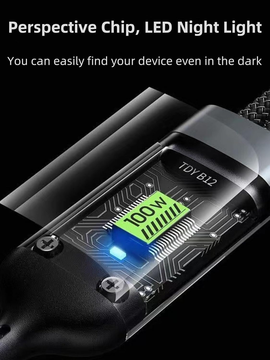 High-speed 3-in-1 fast charging cable with strong braided design and LED screen – available at GrunX
