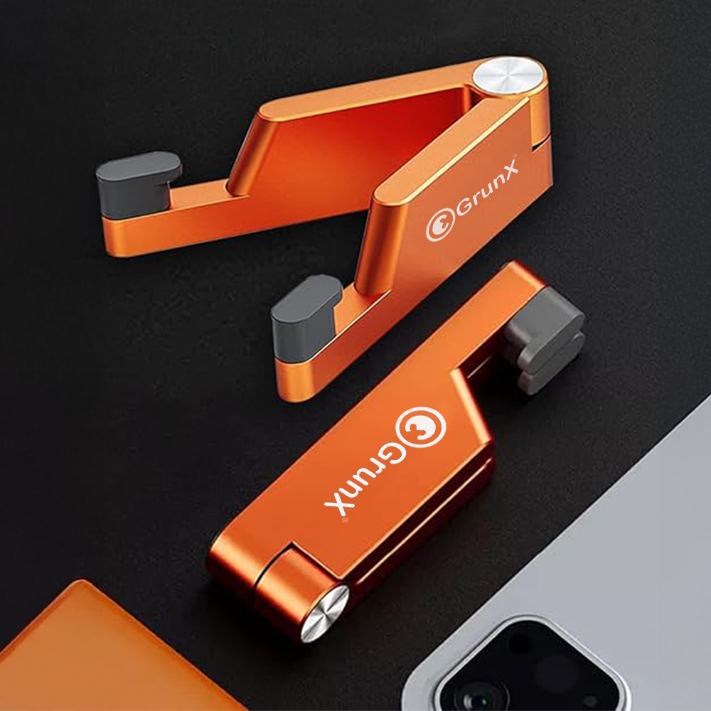 Mobile Stand and Holder Smartphones and Tablets Adjustable Orange Open and Closed Positions Jackie Grunx in India