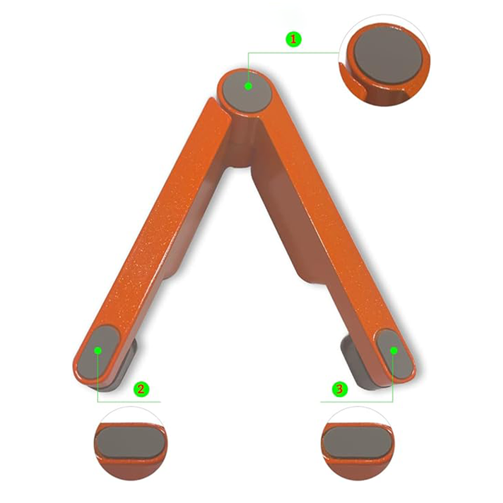 Mobile Stand and Holder Smartphones and Tablets Adjustable Orange Showing Grip Jackie Grunx in India
