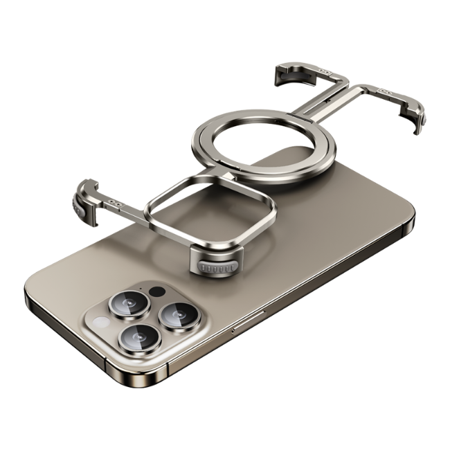 Case and Cover iPhone 15 Pro,15 Pro Max Grey Rotatable Ring Holder Jimmy GrunX in India