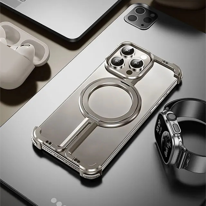 Case and Cover iPhone 16 Pro Grey Frameless Ring Jimmy GrunX in India