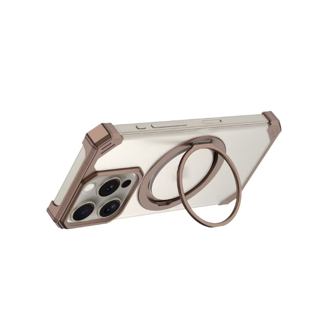 Case and Cover iPhone 16, 16 Pro, 16 Pro Max Natural Titanium Metal Stand Joker GrunX in India