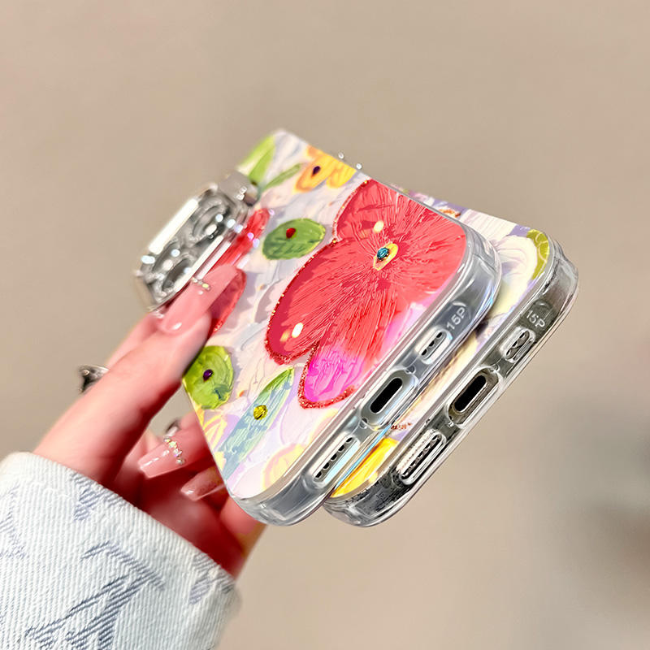 Case and Cover iPhone 14, 14 Pro Max Multi Color Oil Painting Flower Bottom View Juliet GrunX in India