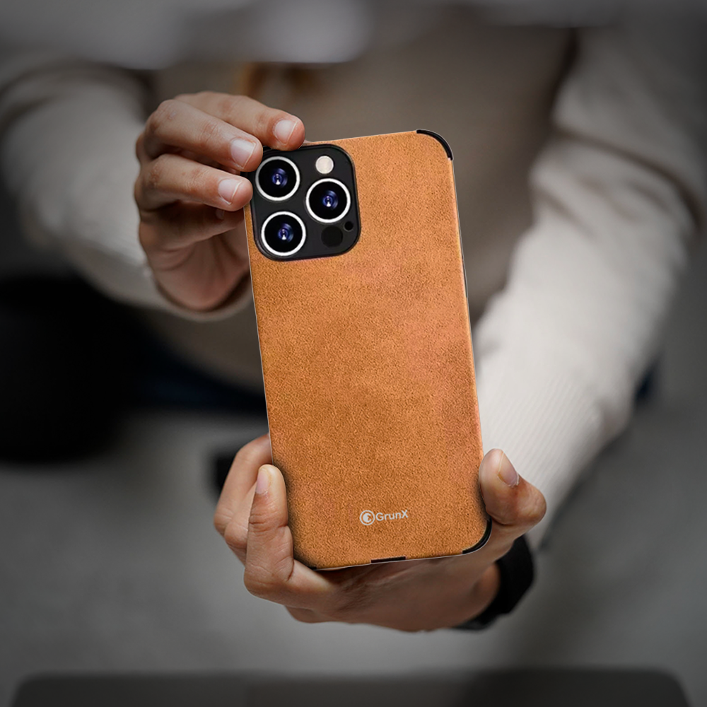 Case and Cover iPhone 16 Plus Lambskin Man Showcasing Back View King GrunX in India