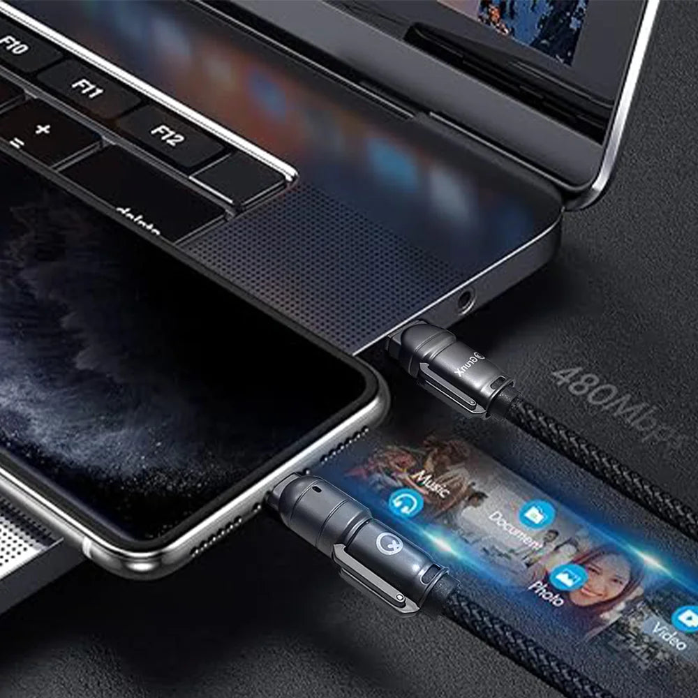 LASSO - 240W Neck Lanyard Charging Cable & Strap for Phone | Phone Strap Holder with Metal Charging Ports