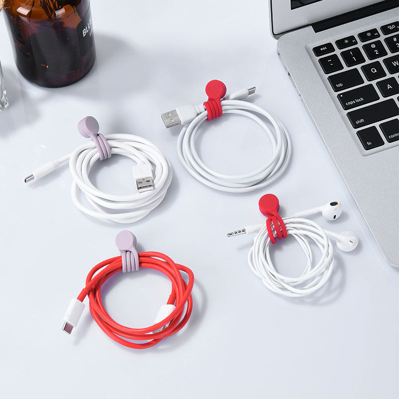 Magnetic Cable Ties Multi Color Cables Neatly Organized Using Silicone Ties Loki GrunX in India