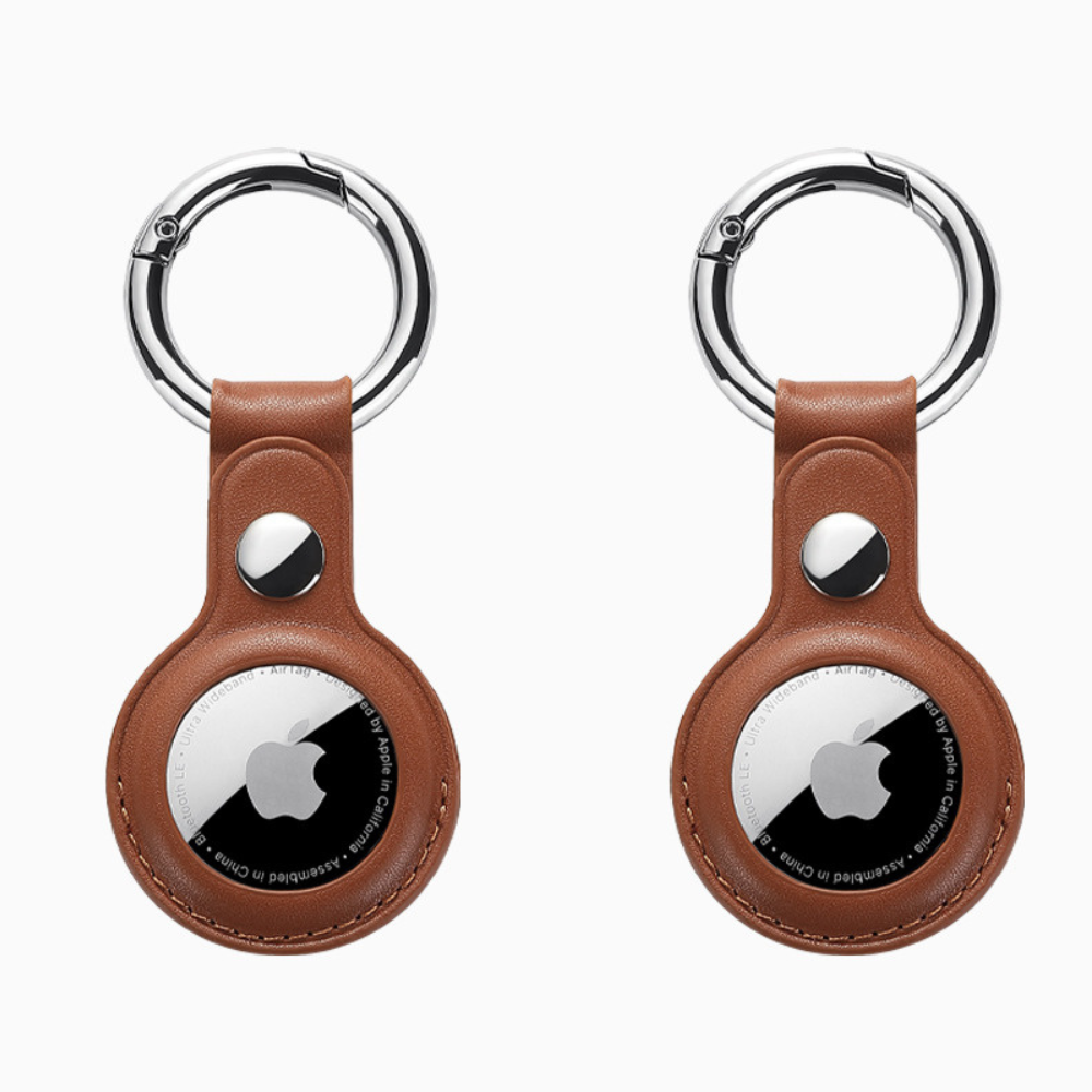 Airtag Case Apple Airtag Brown Leather Keychain Holders For Airtag London GrunX in India