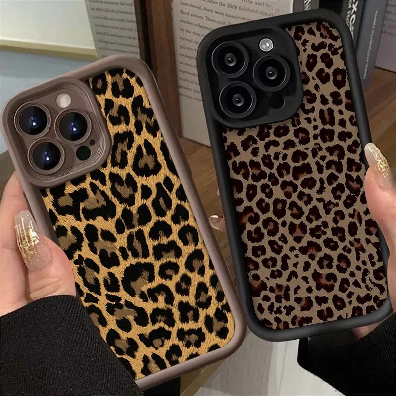 Case and Cover iPhone 14, 14 Plus, 14 Pro, 14 Pro Max Brown Leopard Design Luna GrunX in India
