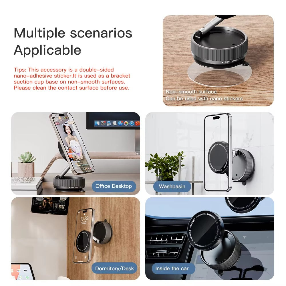 Universal magnetic phone holder with powerful grip and sleek design