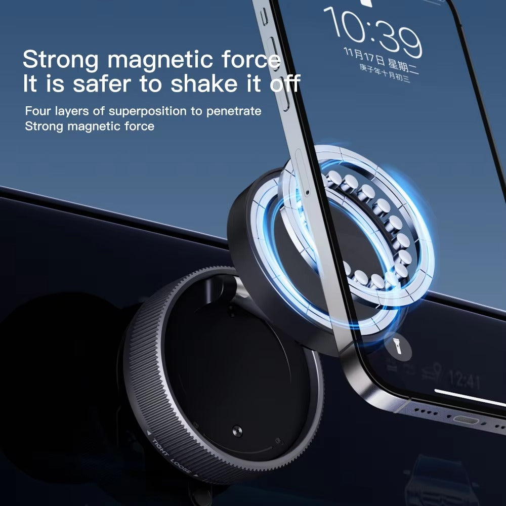 Strong magnetic mobile holder by GrunX for secure hands-free phone use