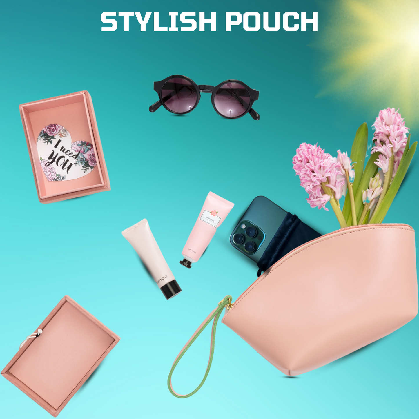 Multipurpose microfiber pouch for everyday use and gifting.