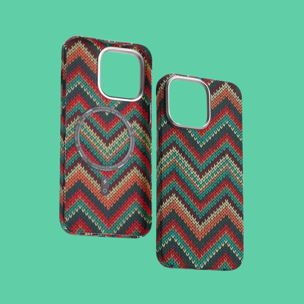 Musk Night Light Magnetic Carbon Fiber Braided Texture iPhone Case,super magnetic hold for car mount and fast MagSafe charging.