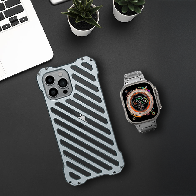 My Boyfriend - iPhone Armor Case & Titanium Apple Watch Strap Gift Set
