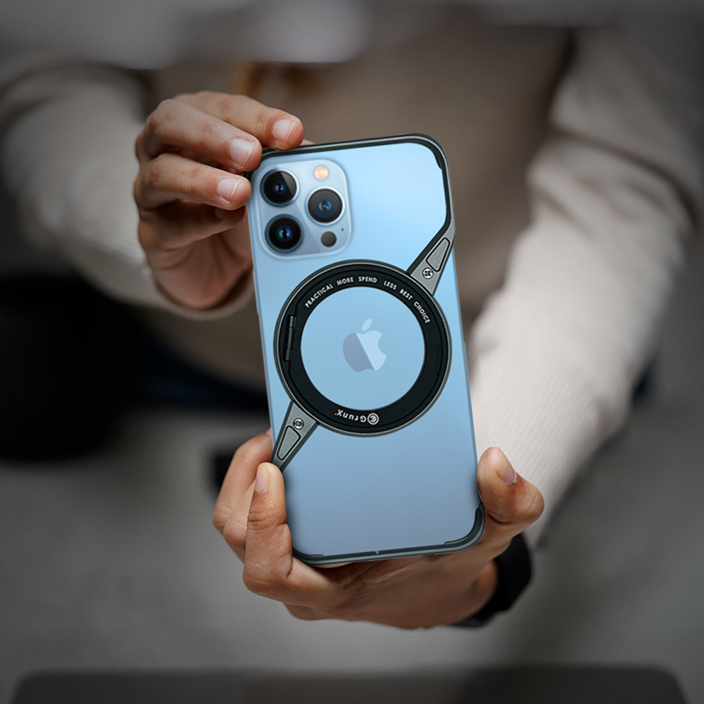 Case and Cover iPhone 16 Pro Grey Man Showcasing Back View Nexis GrunX in India