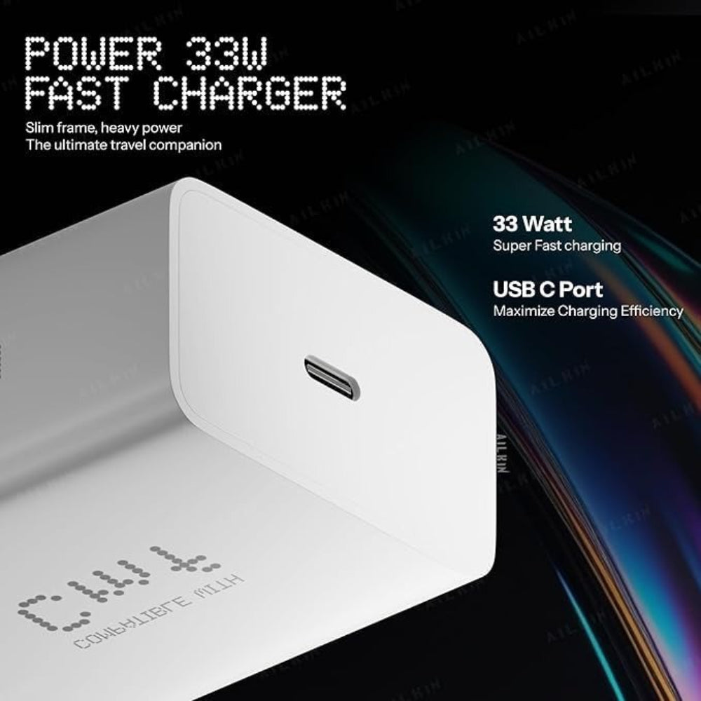 Nothing CMF 33W wall charger compatible with smartphones and laptops, available at GrunX