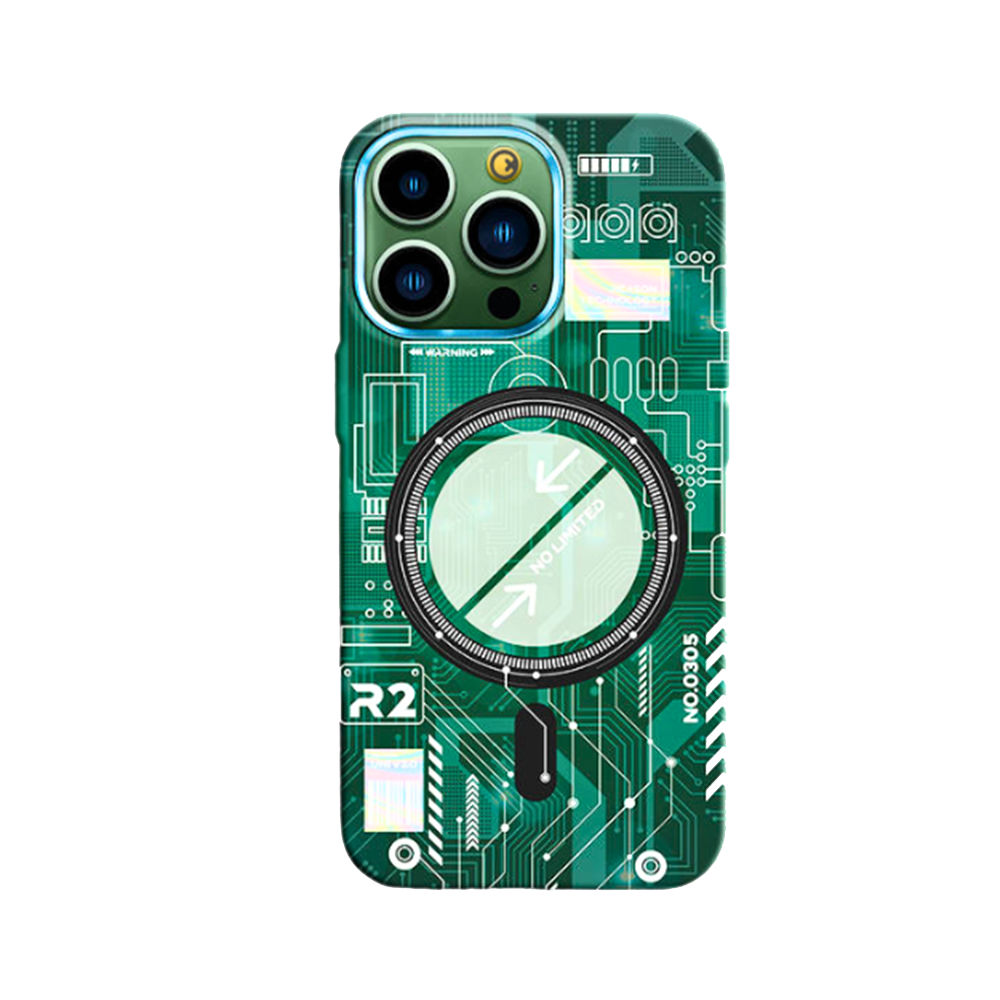 Case and Cover iPhone 15 Pro Max Green Back View Oscar GrunX in India