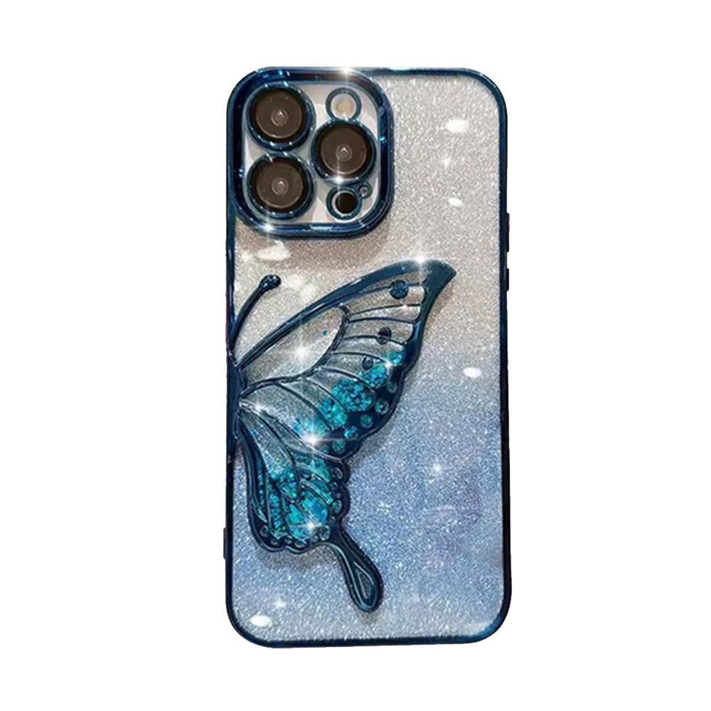 Case and Cover iPhone 13, 13 Pro Max Blue Back View Peacock GrunX in India