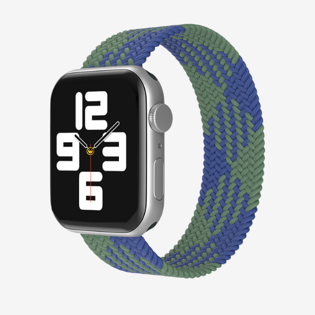 Watch Strap and Watch Band Apple Apple Watch Series 9, 8, 7, 6, 5, 4, 3, 2, 1,Se, Ultra & Ultra 2 38/40/41mm 42/44/45/49mm Blue Green Nylon Design, Stretchable Planet GrunX in India