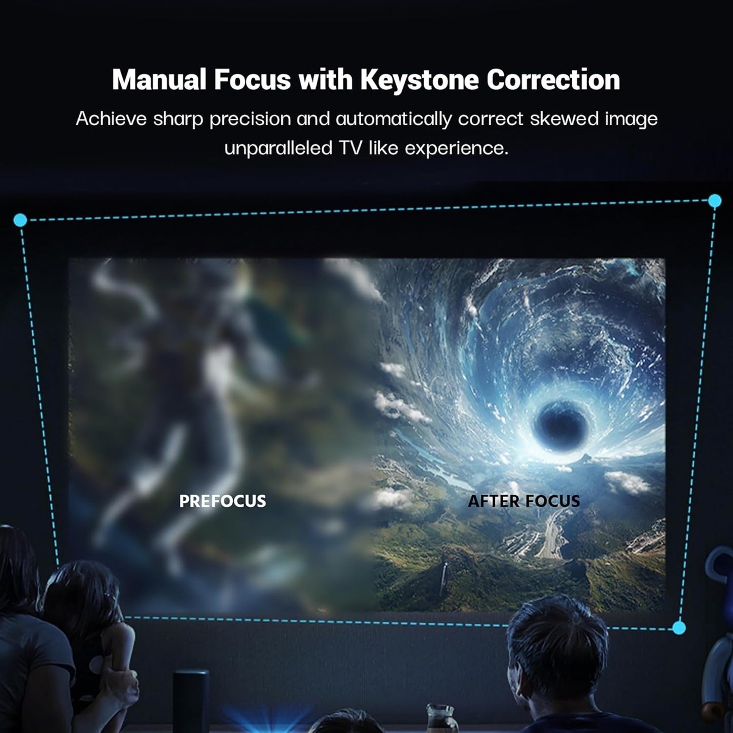 Compact Android-based projector with Bluetooth and HDMI connectivity, available at GrunX