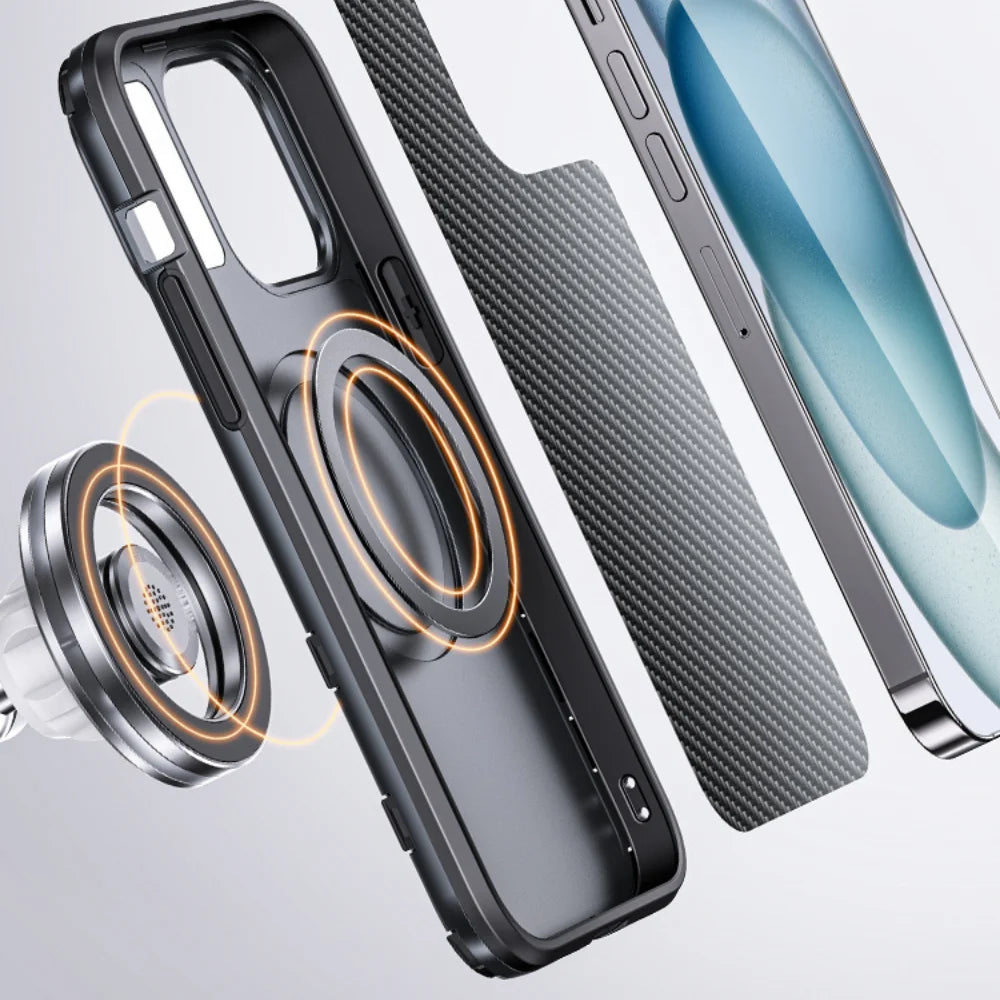 Case and Cover iPhone 14 Gray Front and Back View Robot GrunX in India