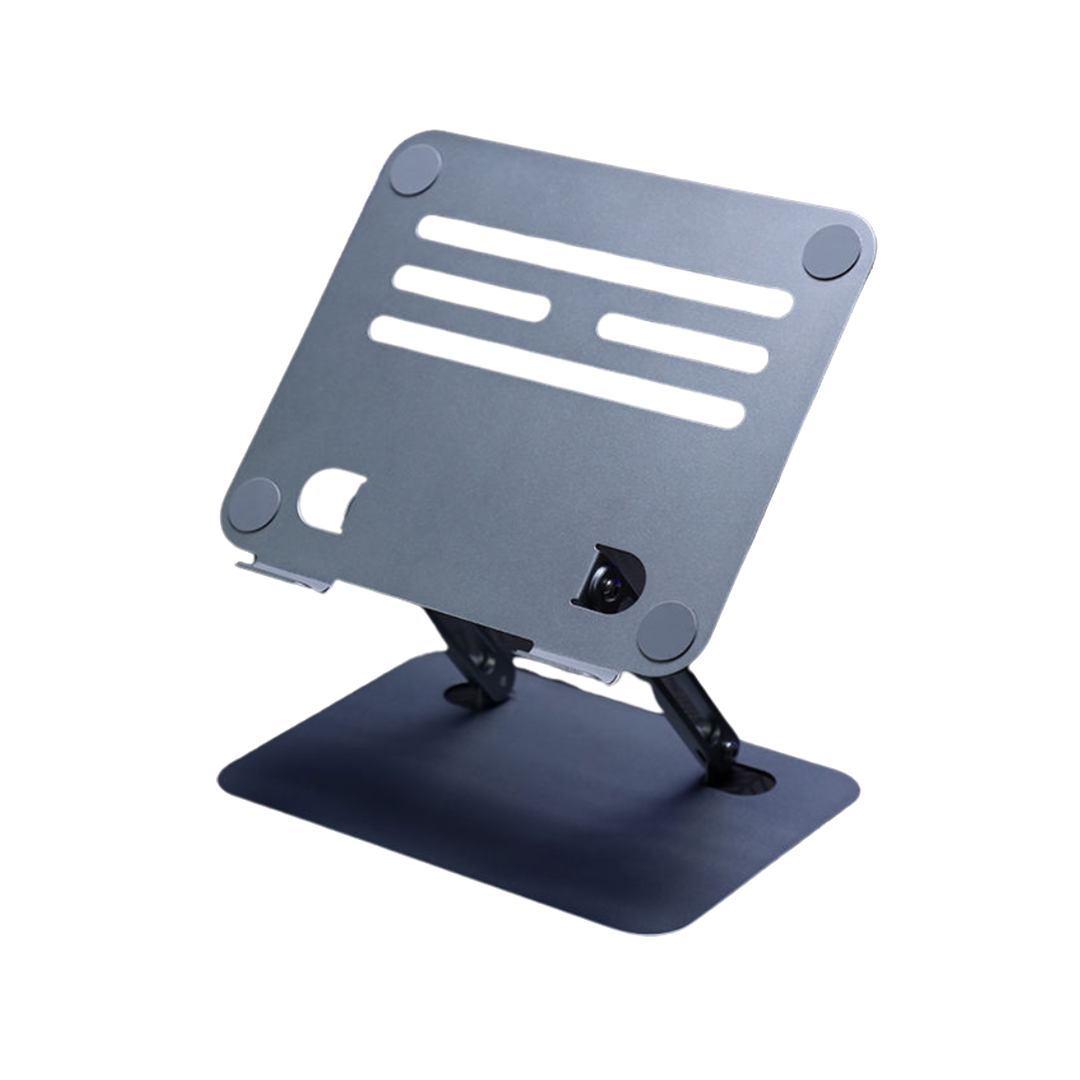 Laptop and iPad Stand Macbook & iPad Laptop Adjustable Silver Front View Stand Rock GrunX in India