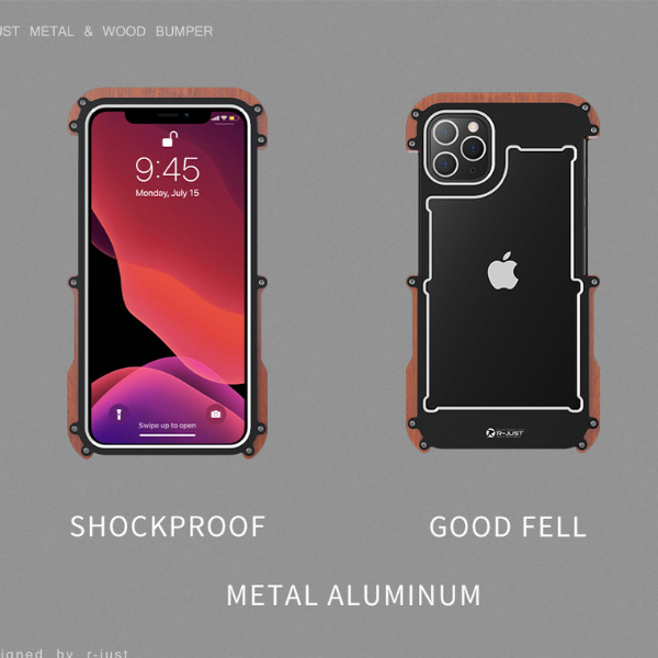 Case and Cover iPhone 15 Pro Max Black Front and Back View Rocket GrunX in India