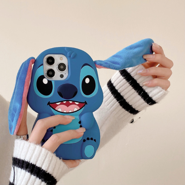 Case and Cover iPhone 14, 14 Plus, 14 Pro, 14 Pro Max Blue Stitch 3D Cartoon Roxy GrunX in India