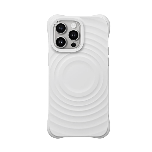 Case and Cover iPhone 16  White Back View Snow GrunX in India