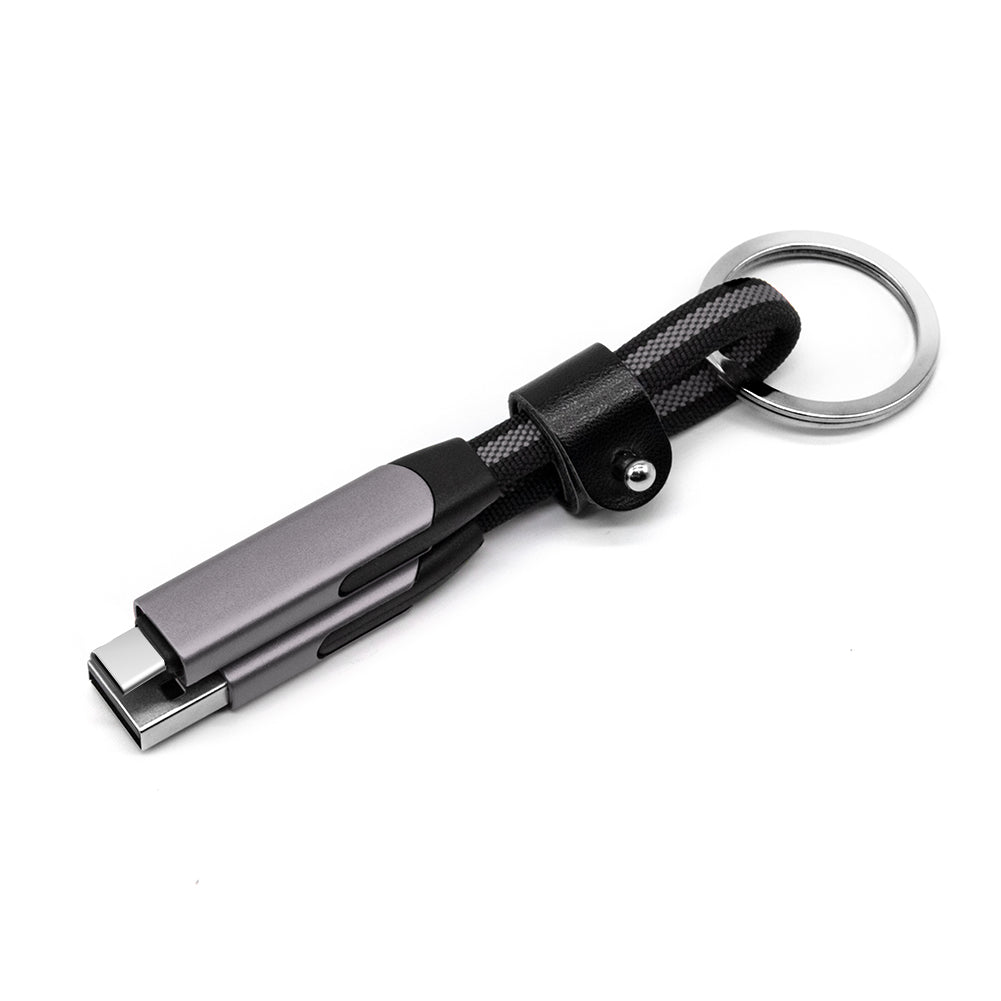 Keychain Charging Cable All Devices Android and Apple Devices Portable Grey 6-in-1 Keychain Charging Cable Sonic GrunX in India