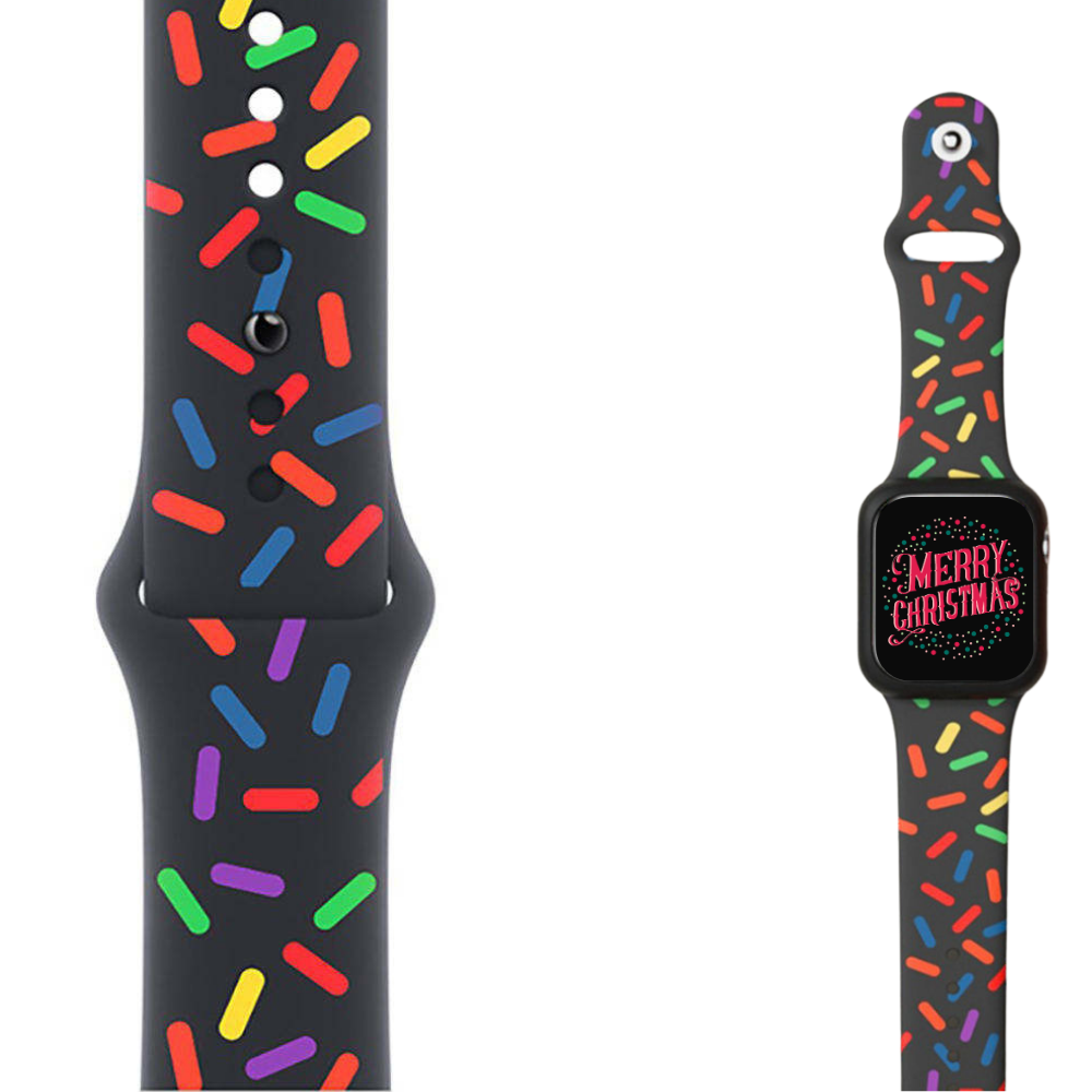 Watch Strap and Watch Band Apple Apple Watch Series  9, 8, 7, 6, 5, 4, 3, 2, 1,Se, Ultra & Ultra 2 38/40/41mm 42/44/45/49mm Multi Colour Full Watch View And Full Length Strap  Star GrunX in India