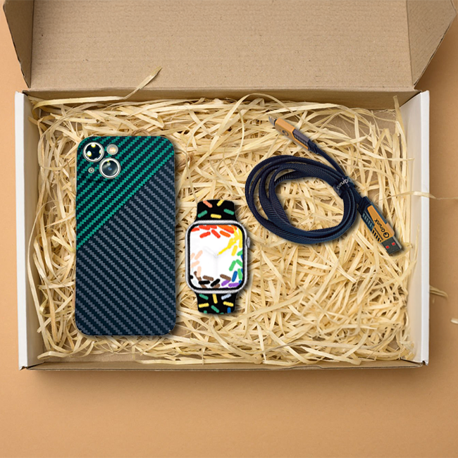 Super Saver - 3-in-1 Tech Gift Bundle – iPhone Case, Watch Strap & Charger