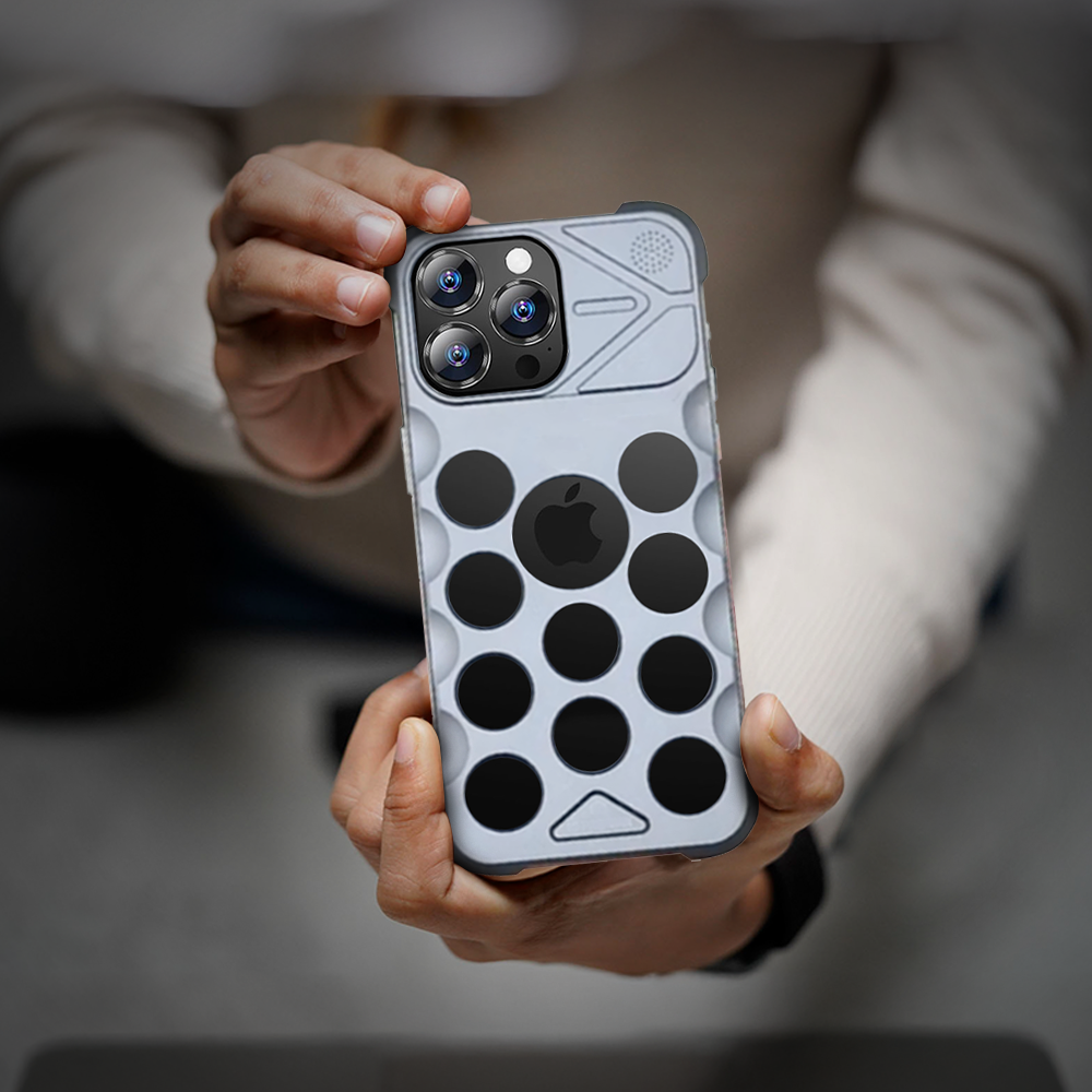 Case and Cover iPhone 16 Pro Silver Man Showcasing Back View Thanos GrunX in India